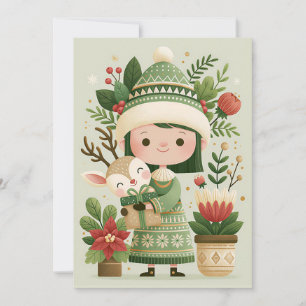 Custom festive and cute Christmas Greeting Card