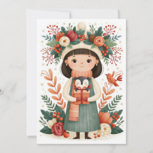 Custom festive and cute Christmas Greeting Card