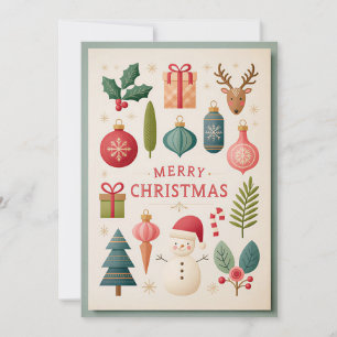 Custom festive and cute Christmas Greeting Card