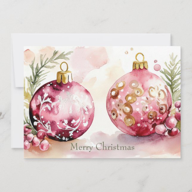 Custom festive Christmas Greeting Card (Front)