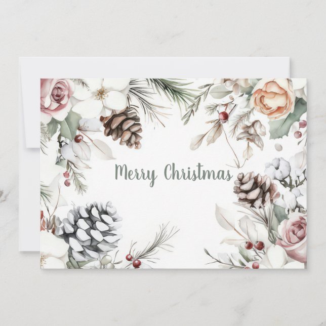 Custom festive Christmas Greeting Card (Front)