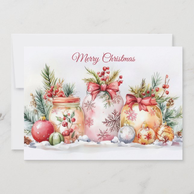 Custom festive Christmas Greeting Card (Front)