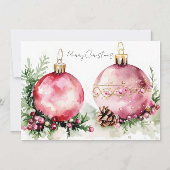 Custom festive Christmas Greeting Card (Front)
