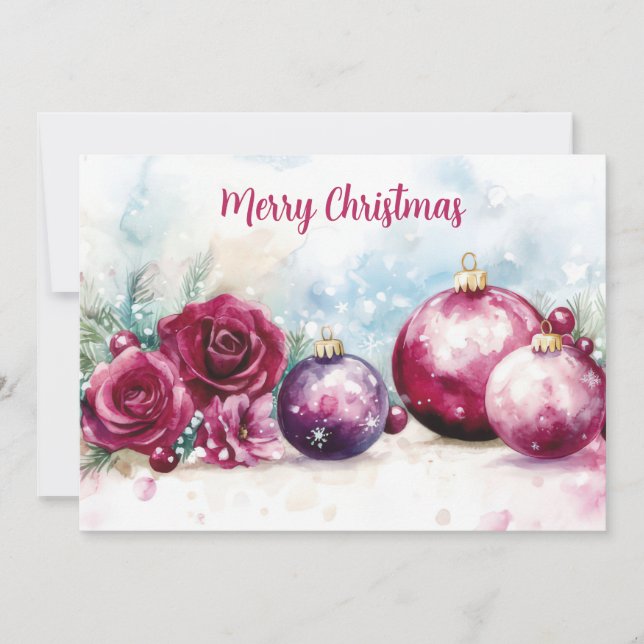 Custom festive Christmas Greeting Card (Front)