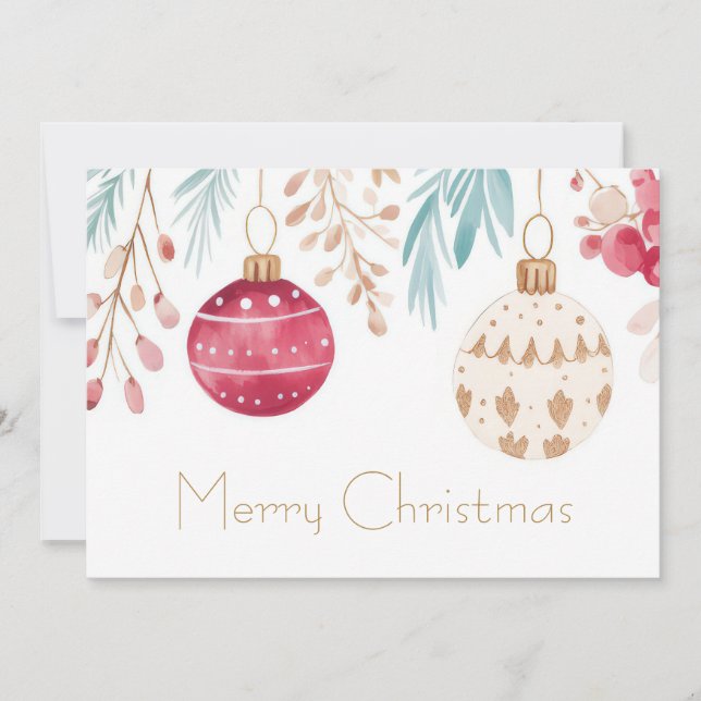 Custom festive Christmas Greeting Card (Front)
