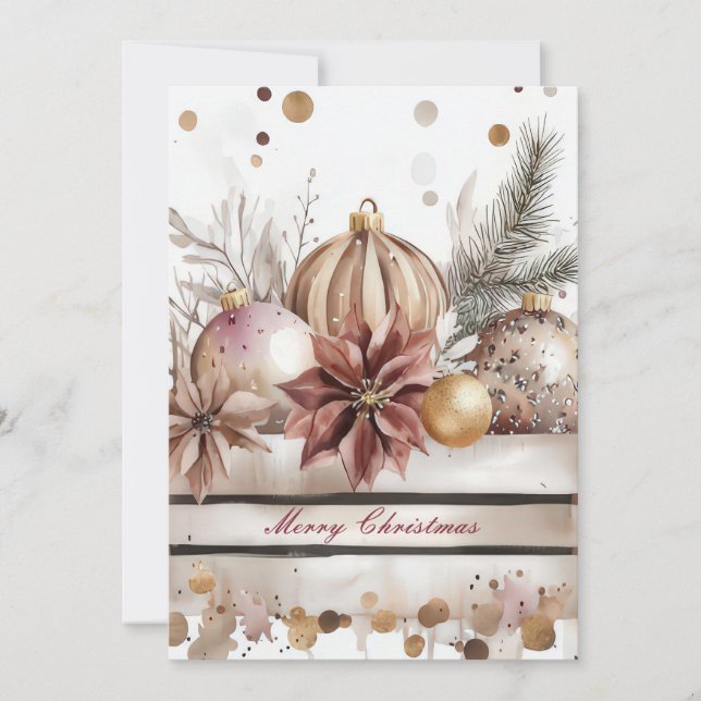 Custom festive Christmas Greeting Card (Front)