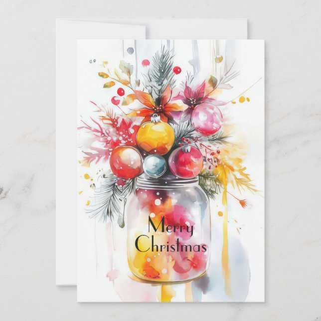 Custom festive Christmas Greeting Card (Front)