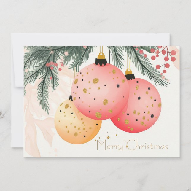 Custom festive Christmas Greeting Card (Front)