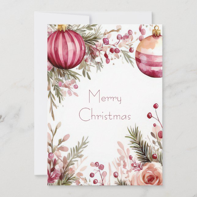 Custom festive Christmas Greeting Card (Front)
