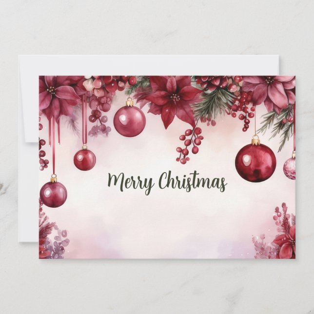 Custom festive Christmas Greeting Card (Front)