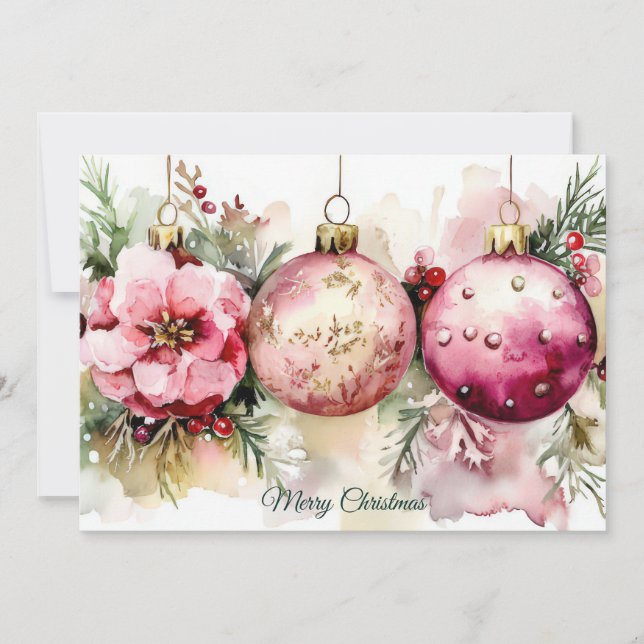 Custom festive Christmas Greeting Card (Front)