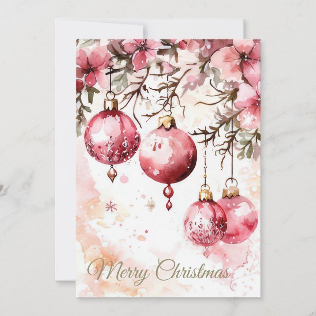 Custom festive Christmas Greeting Card (Front)