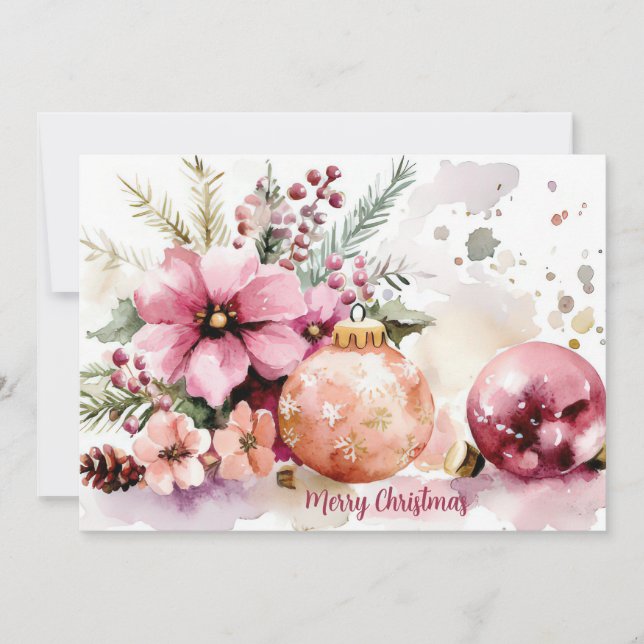 Custom festive Christmas Greeting Card (Front)