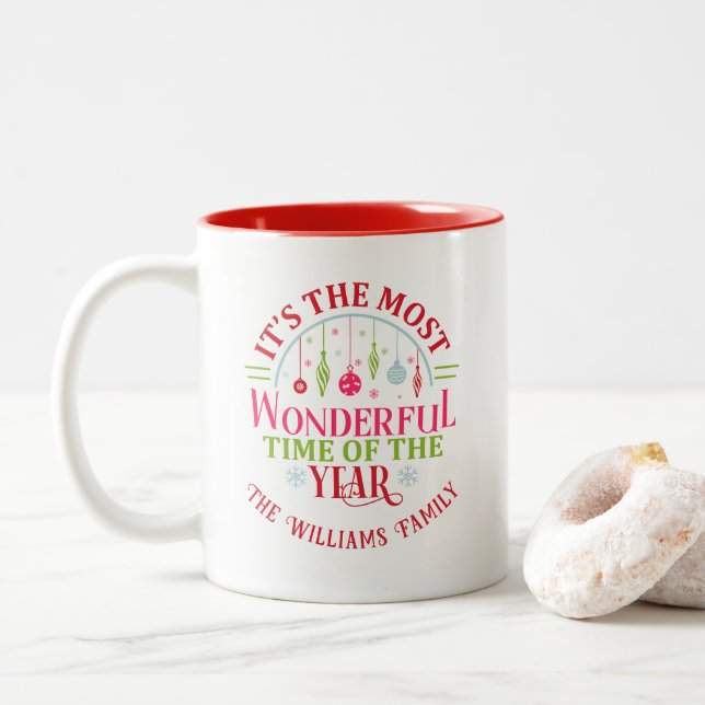Custom Festive Christmas Mug (With Donut)