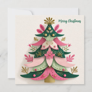 Custom festive Christmas Tree Greeting Card