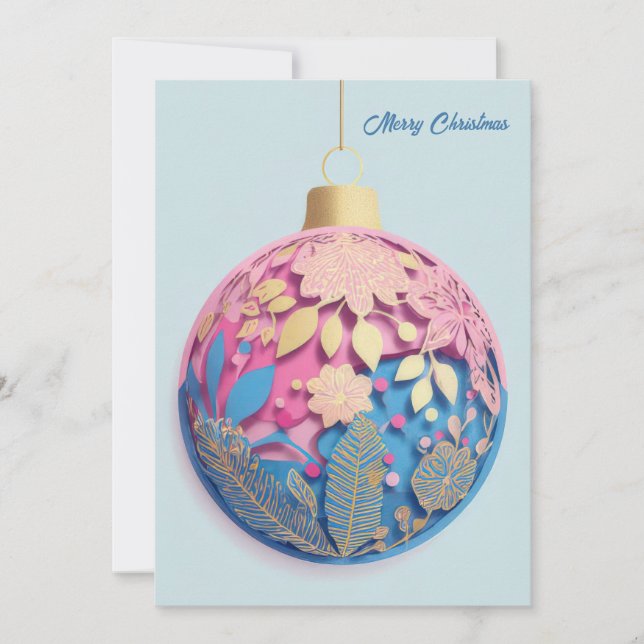 Custom festive Christmas Tree Greeting Card (Front)