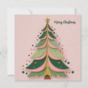 Custom festive Christmas Tree Greeting Card
