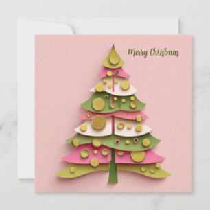 Custom festive Christmas Tree Greeting Card