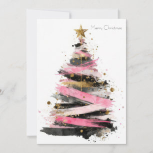 Custom festive Christmas Tree Greeting Holiday Card