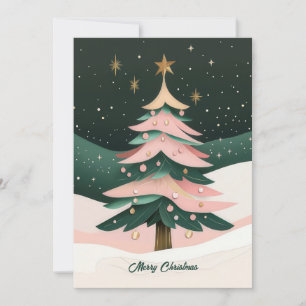 Custom festive Christmas Tree Greeting Holiday Card