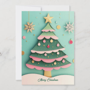 Custom festive Christmas Tree Greeting Holiday Card