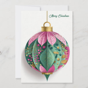 Custom festive Christmas Tree Greeting Holiday Card