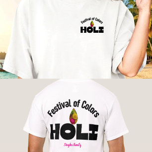 Custom Festive of Colours Holi Light Celebration T-Shirt