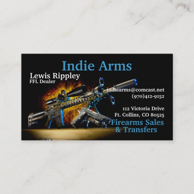 Custom FFL business card 3 (Front)