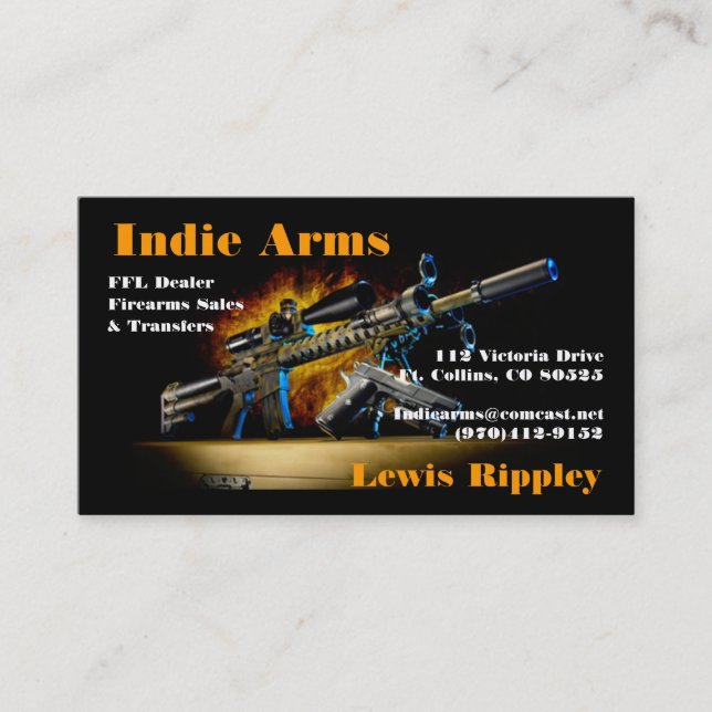 Custom FFL business card 3 (Front)