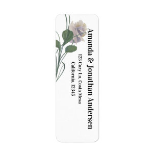 Custom Field Flower Wedding Return Address Labels