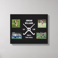 Custom Field Hockey Photo Collage Name Team Number