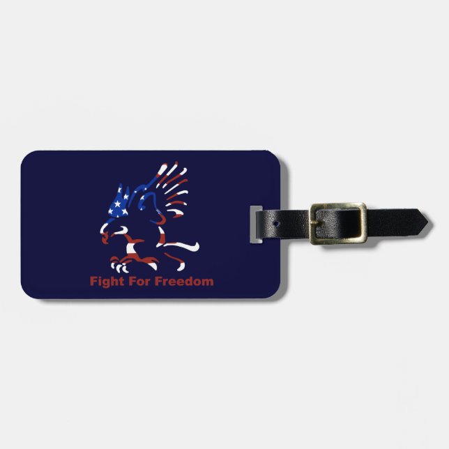 Custom Fight For Freedom Luggage Tag (Front Horizontal)