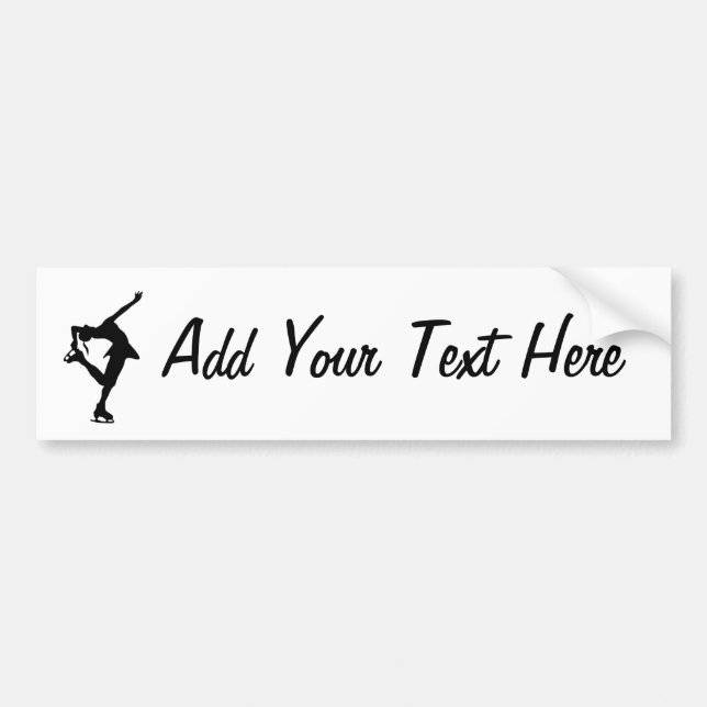 Custom Figure Skater Bumper Sticker (Front)