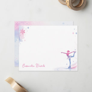 Custom Figure Skating Note Card