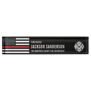 Custom Fire Department Firefighter Nameplate