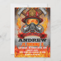 Custom Fire Fighter Mask Fire Department birthday