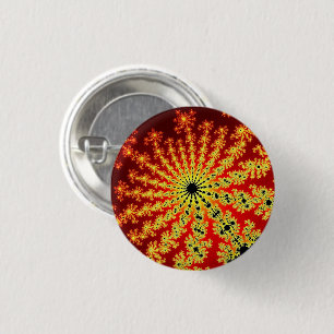 Custom Fire Spark Burst Small Round Button