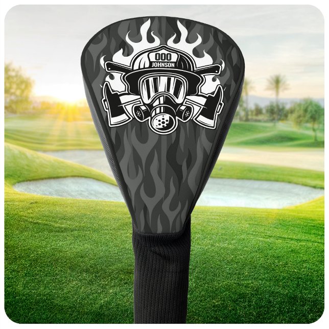 Custom Firefighter Rescue Fire Department Station Golf Head Cover (Creator Uploaded)