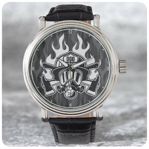 Custom Firefighter Rescue Fire Department Station Watch