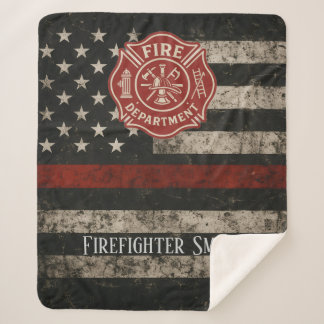 Custom Firefighter Thin Red Line Blanket