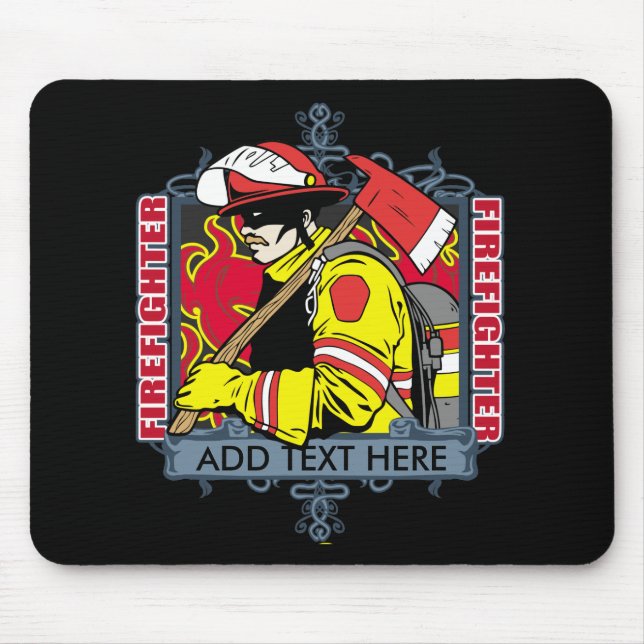 Custom Firefirefighter Mouse Pad (Front)