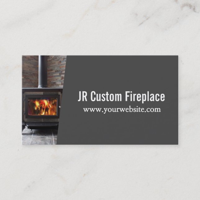 Custom Fireplace Services & Repair Business Card (Front)