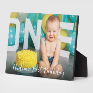 Custom First Birthday Baby Photo Plaque