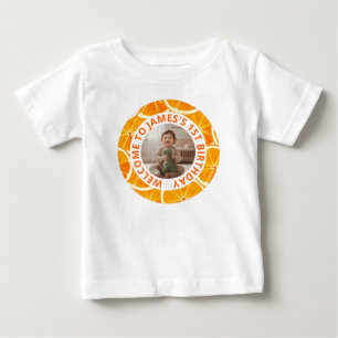 Custom First Birthday T-Shirt with Photo
