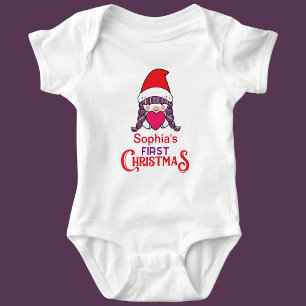 Custom First Christmas Baby Bodysuit