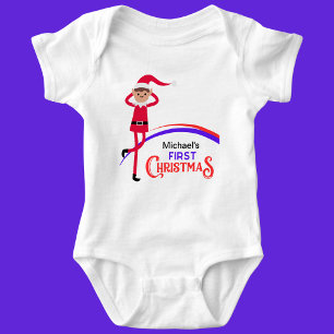 Custom First Christmas Baby Bodysuit