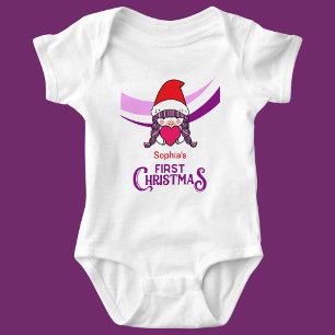 Custom First Christmas Baby Bodysuit
