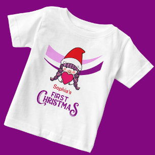 Custom First Christmas Baby T-Shirt