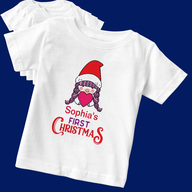 Custom First Christmas Baby T-Shirt (Creator Uploaded)
