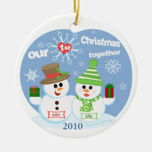 Custom First Christmas Couple's Ornament